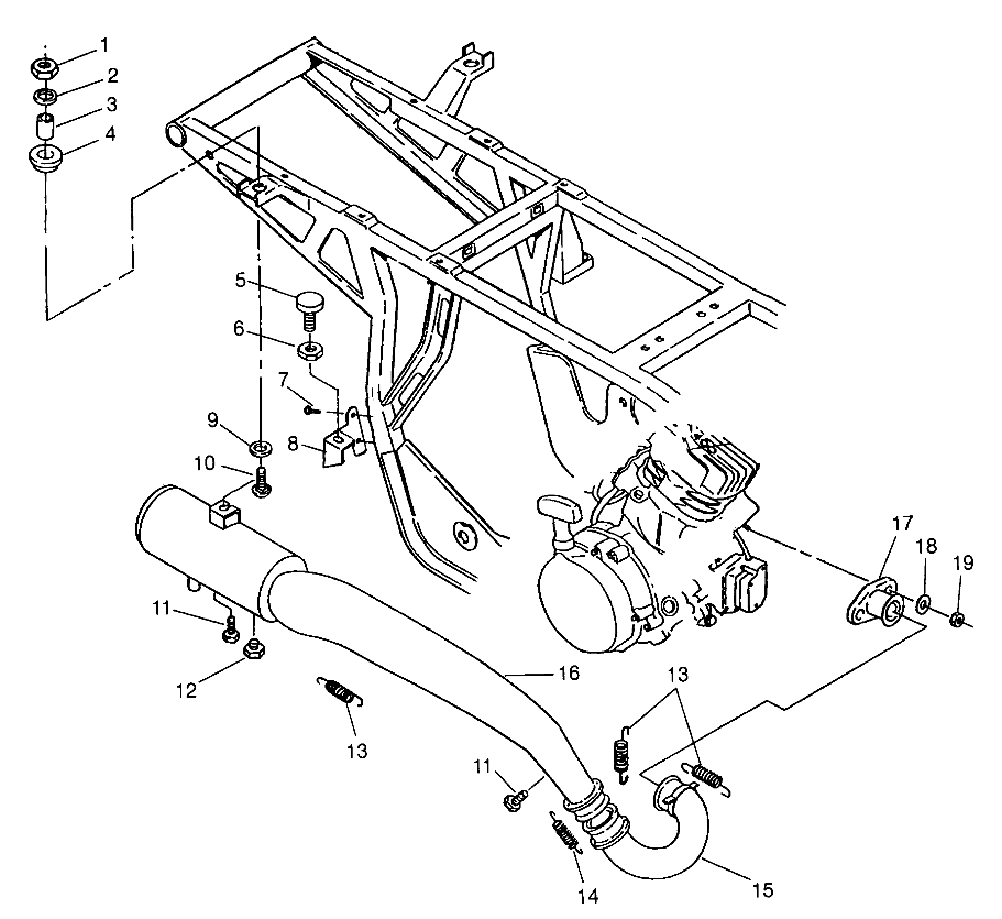 Part Number : 1260702-029 EXHAUST WELD BLK.