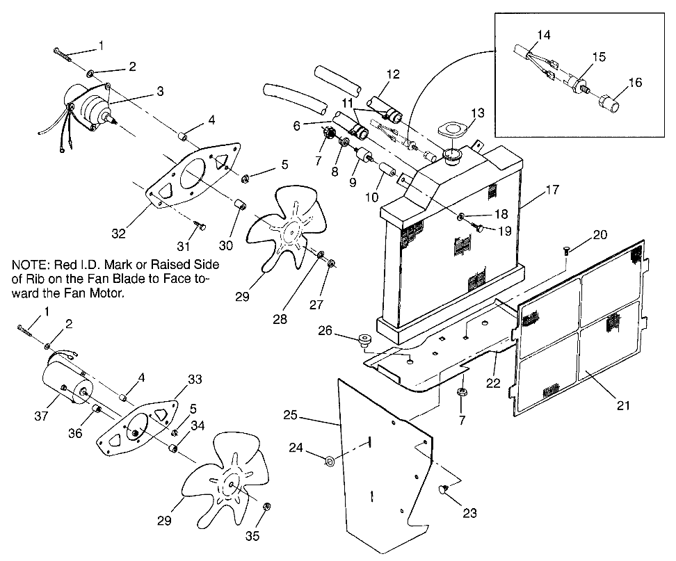 Part Number : 4170011 MOTOR FAN LQ W/CONNECTOR