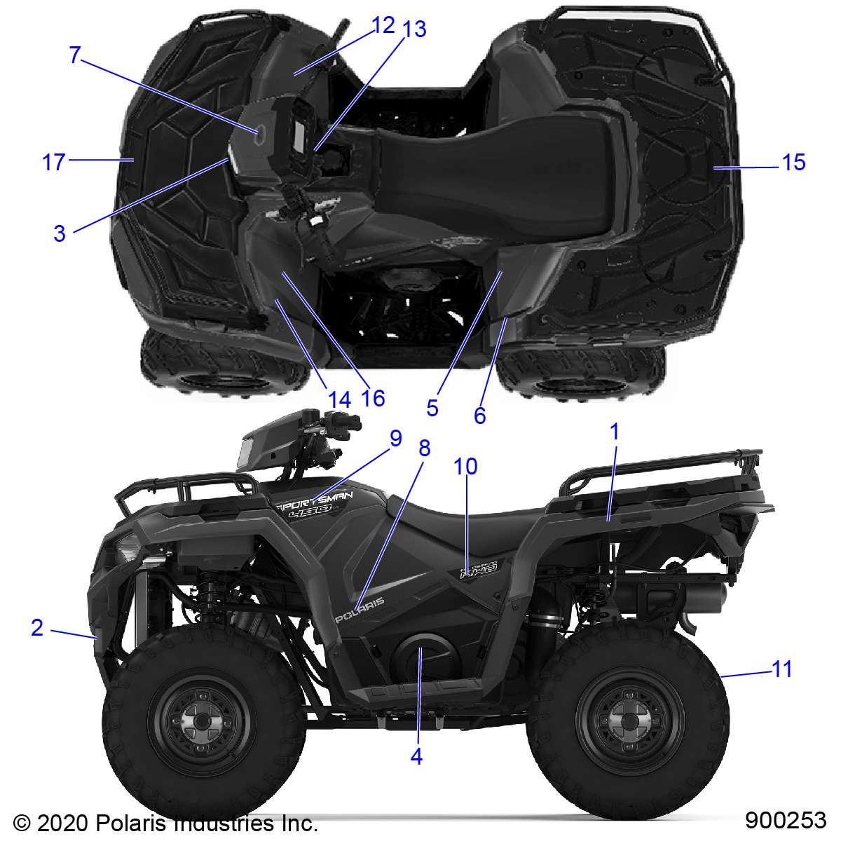 Part Number : 7172572 DECAL-WARN FR&RR RACK