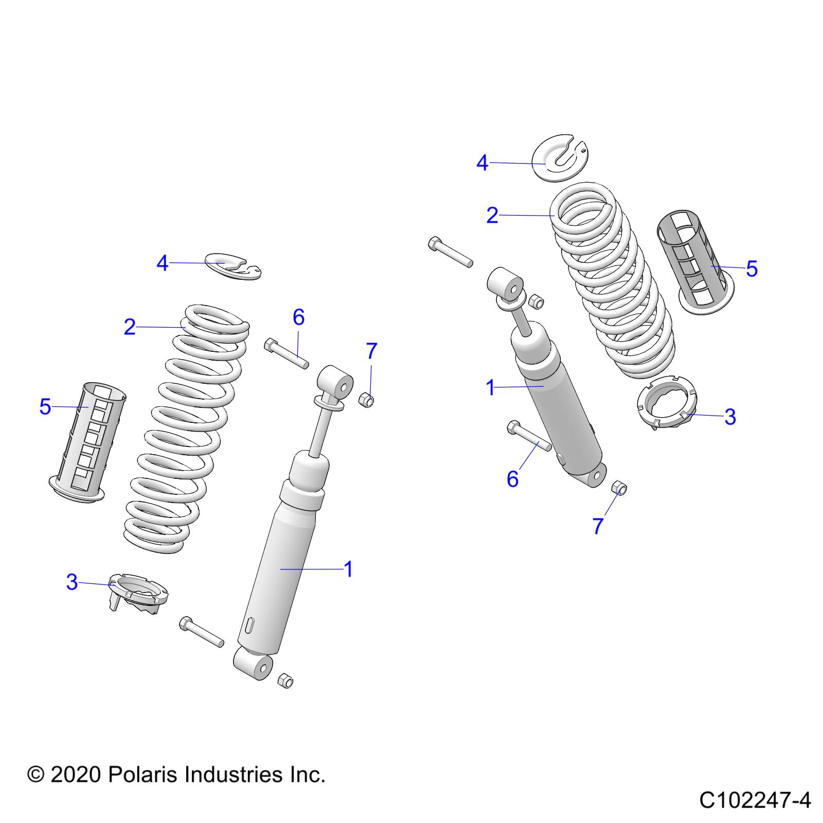 Part Number : 7043451 IRS SHOCK  RIGHT  REAR  6 X 6