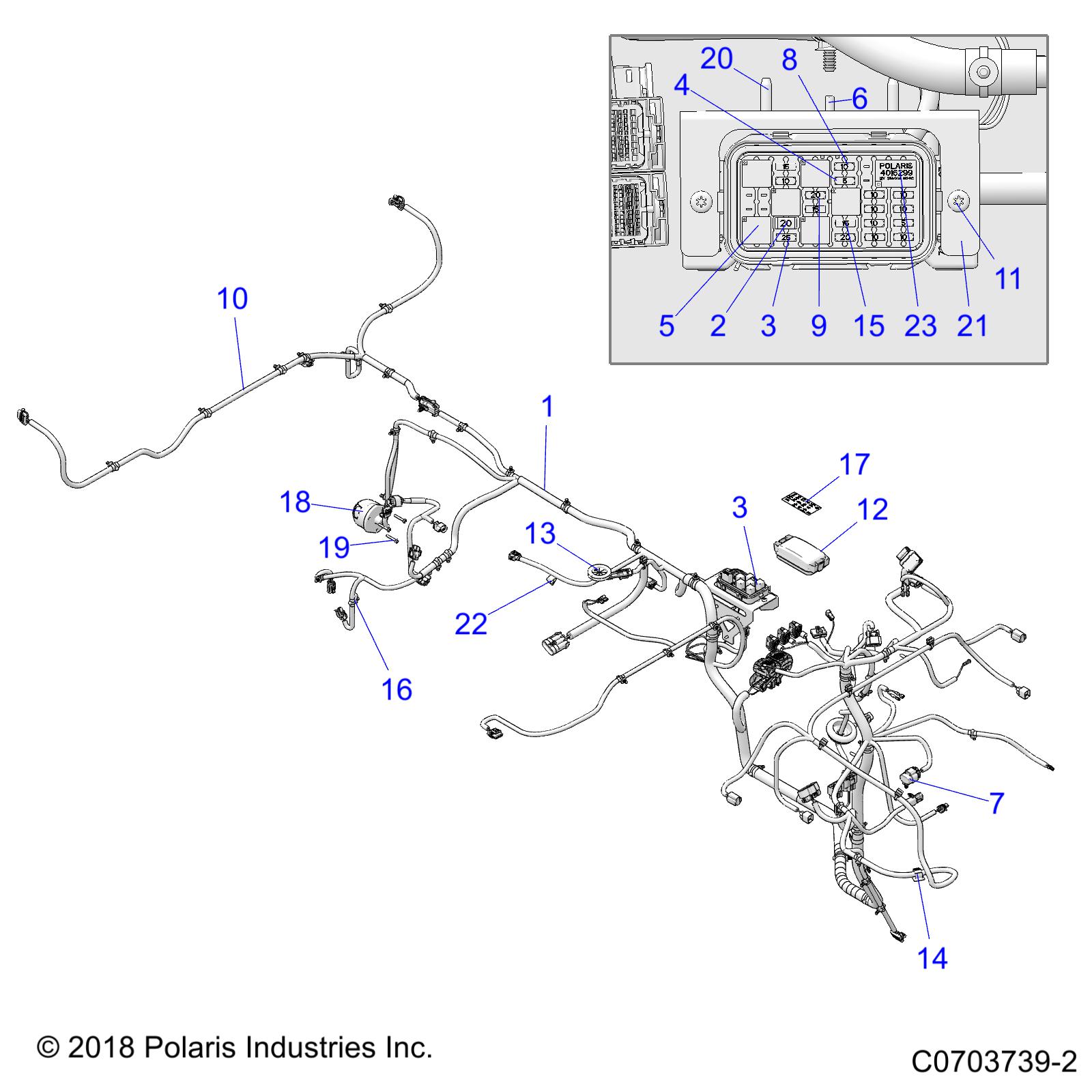 Foto diagrama Polaris que contem a peça 2413587