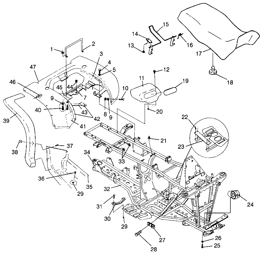 Part Number : 5432118-070 FOOTWELL RH BLK NYLON