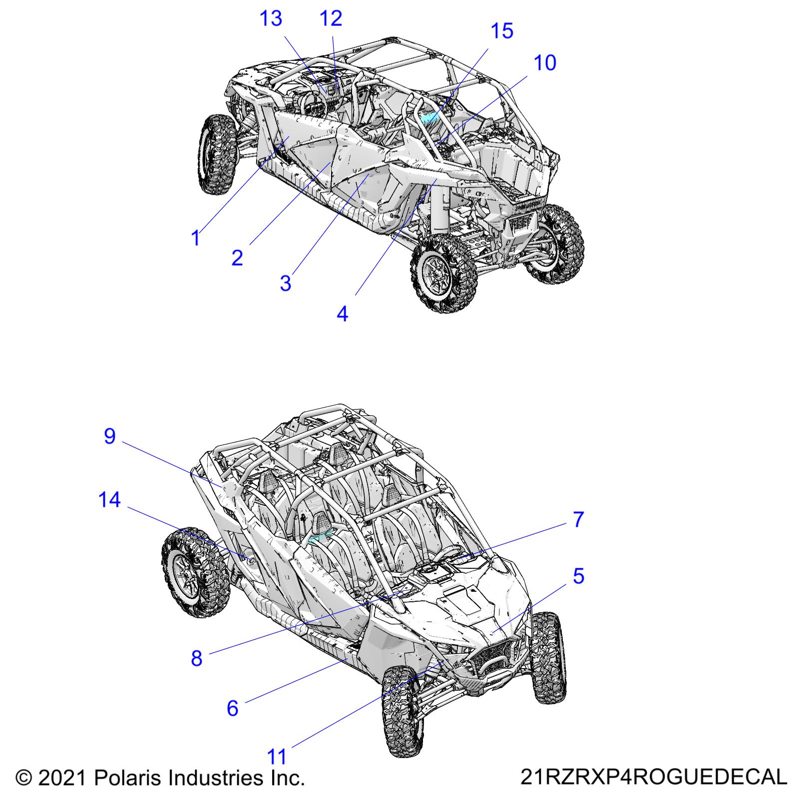 Foto diagrama Polaris que contem a peça 7300050