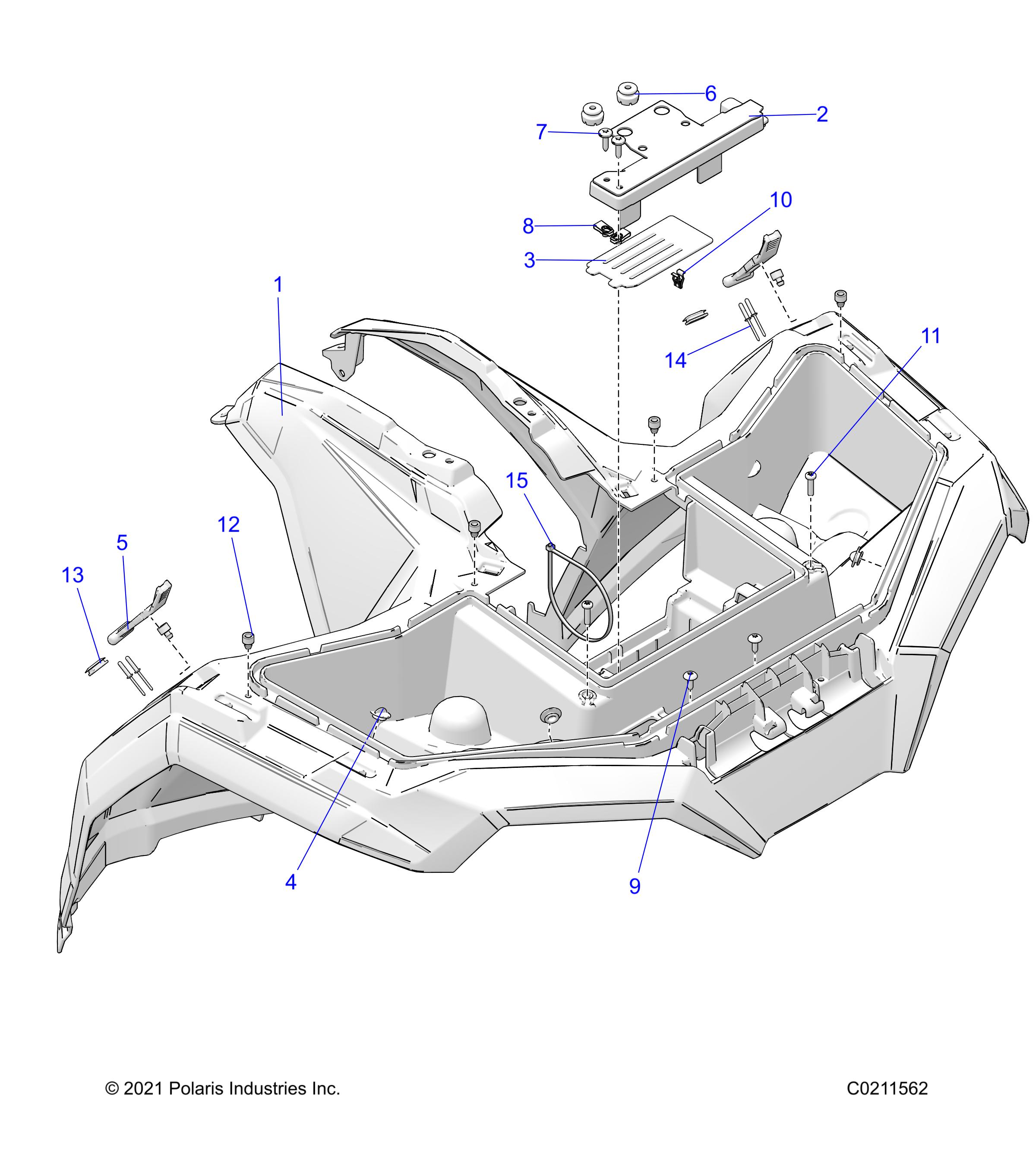 Part Number : 2209428 K-CAB-FRONT TR WHT LTNG