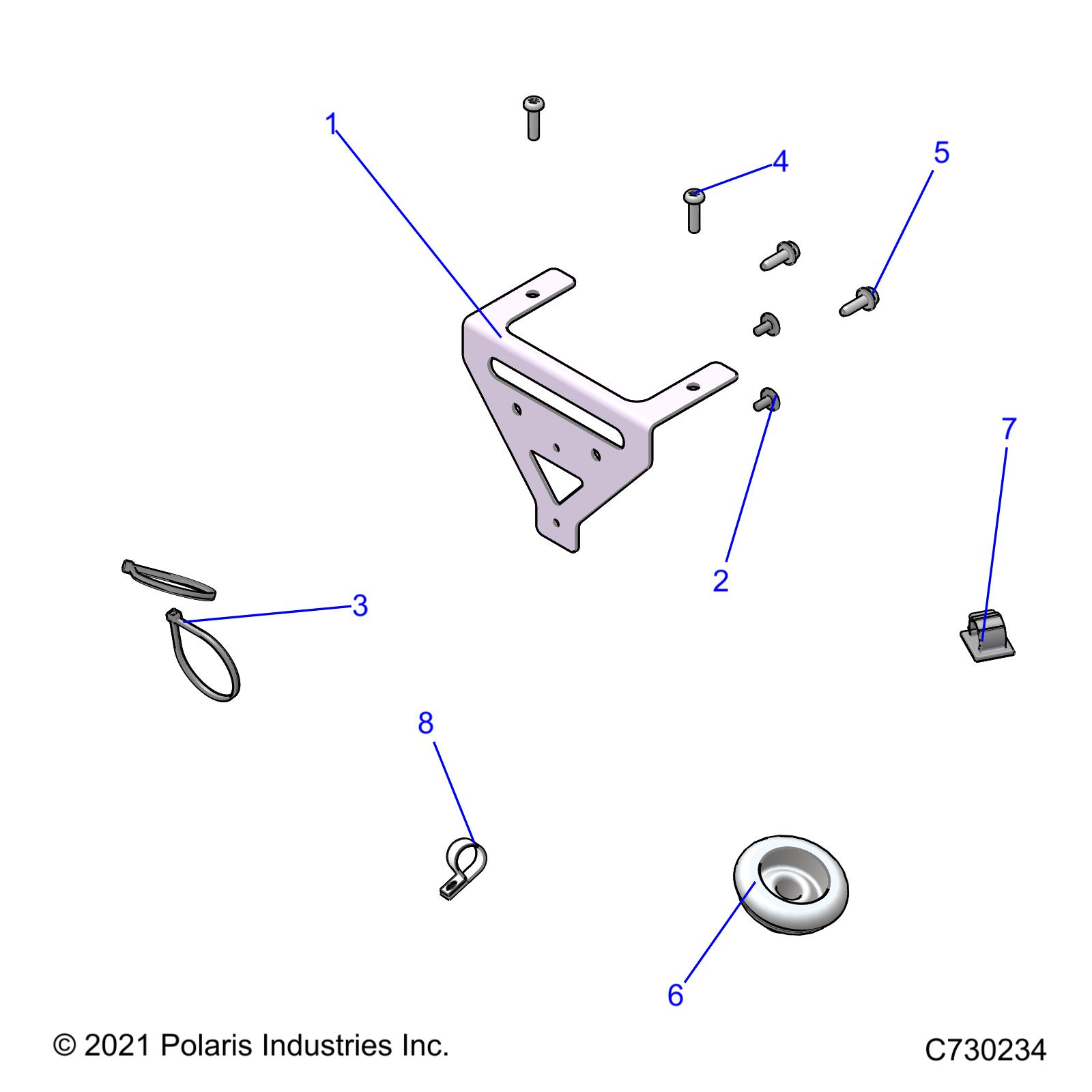 Foto diagrama Polaris que contem a peça 7081116