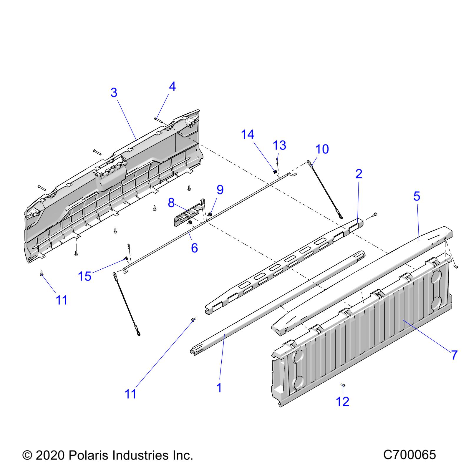 Foto diagrama Polaris que contem a peça 7045021