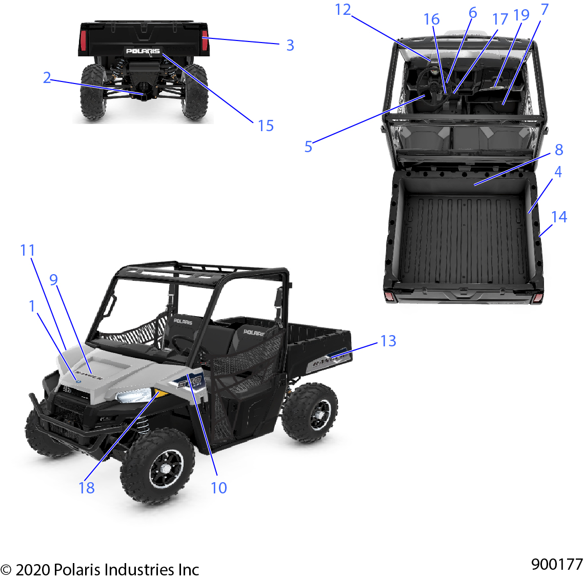 Foto diagrama Polaris que contem a peça 7180911