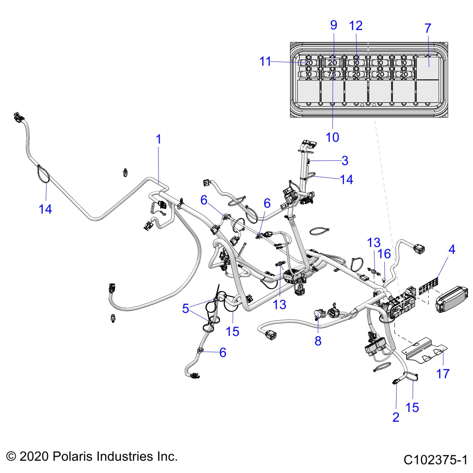 Foto diagrama Polaris que contem a peça 4014890