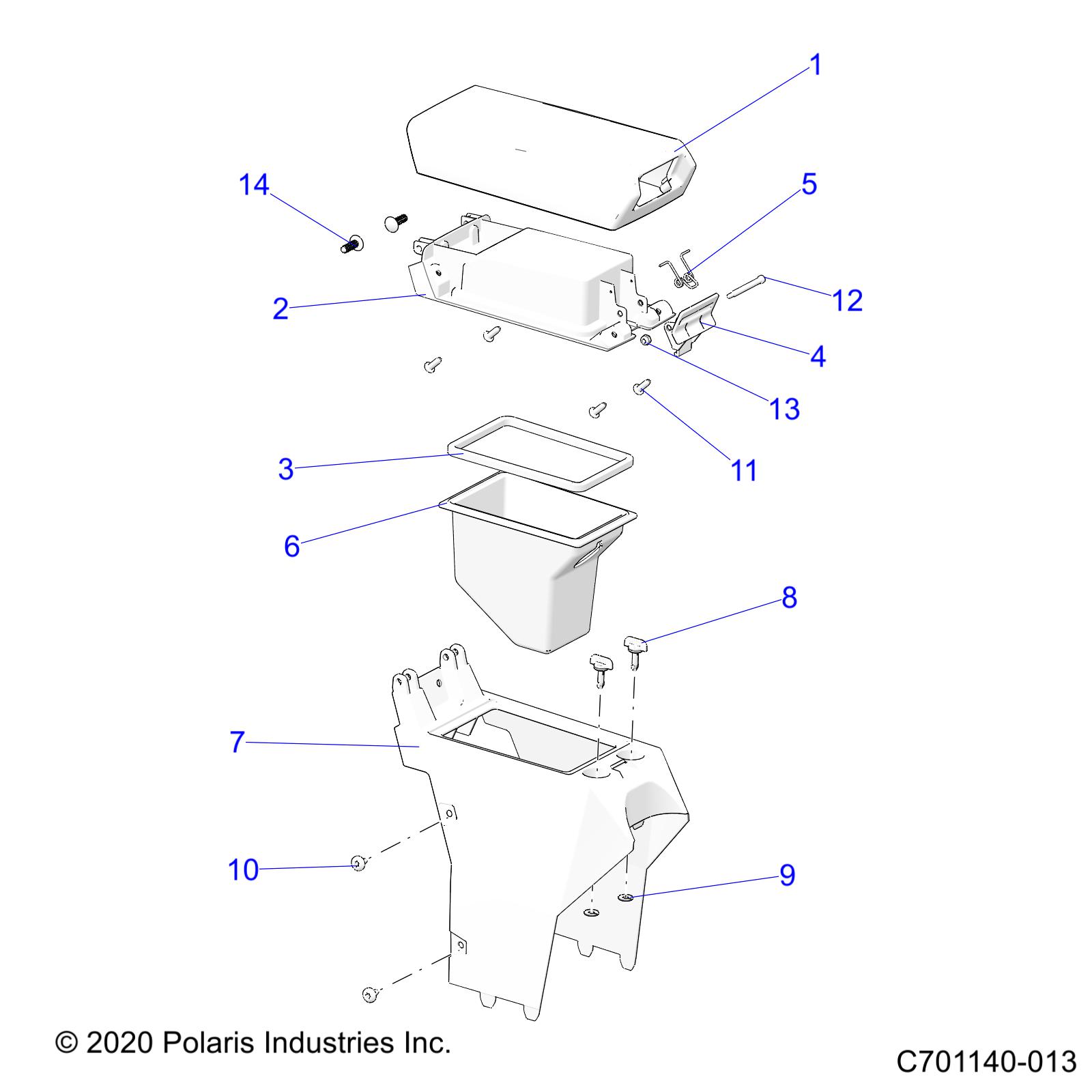 Foto diagrama Polaris que contem a peça 5455602-070