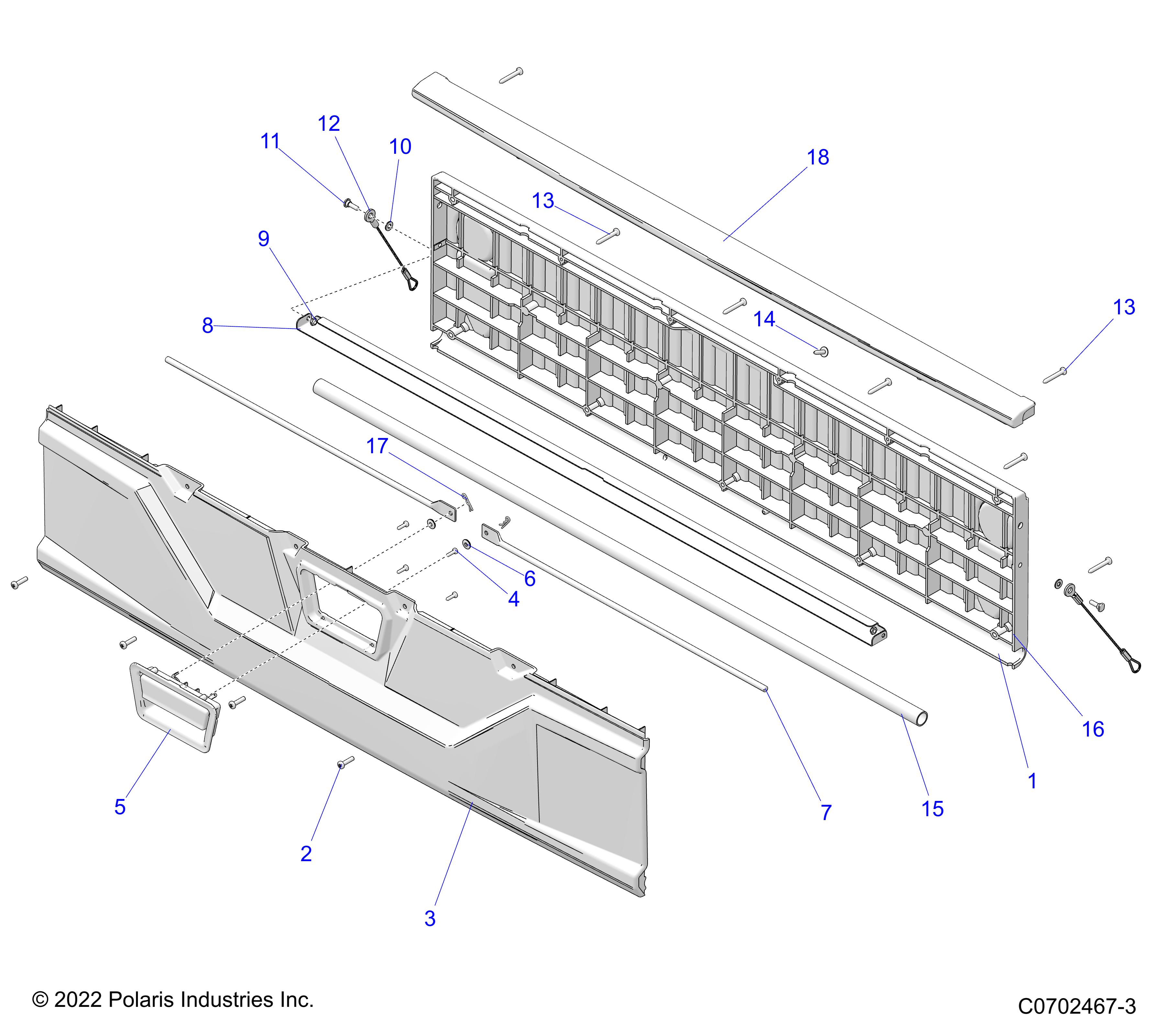 Part Number : 7081925 TAILGATE CABLE