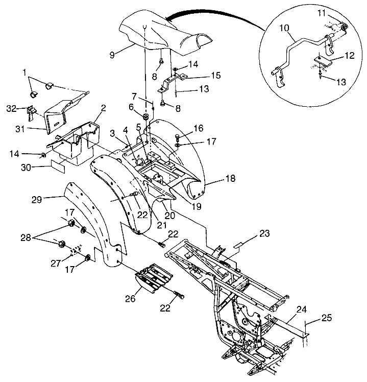 Part Number : 2682203-070 SEAT ASM BLK