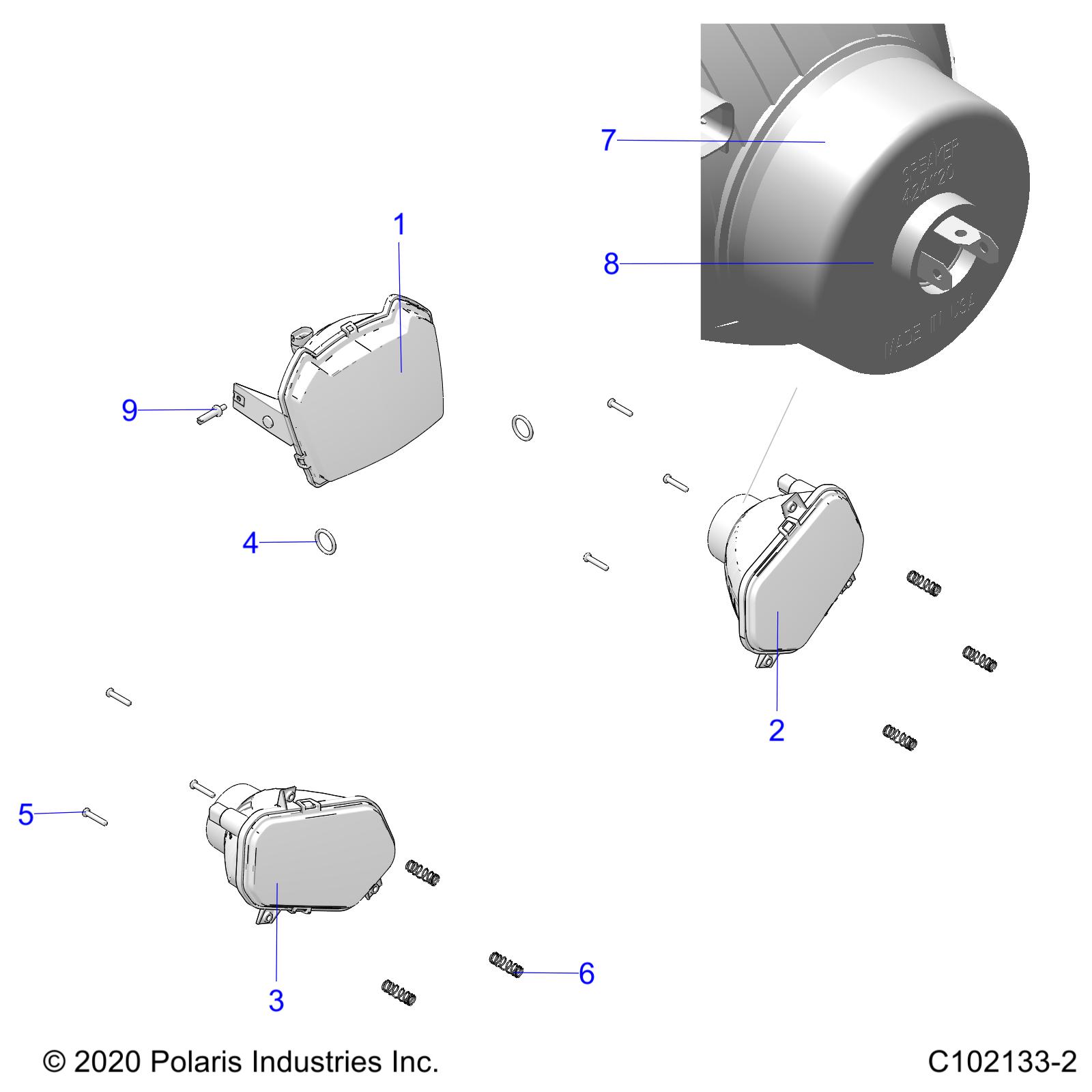 Part Number : 2415637 ASM-HEADLIGHT ECE RH