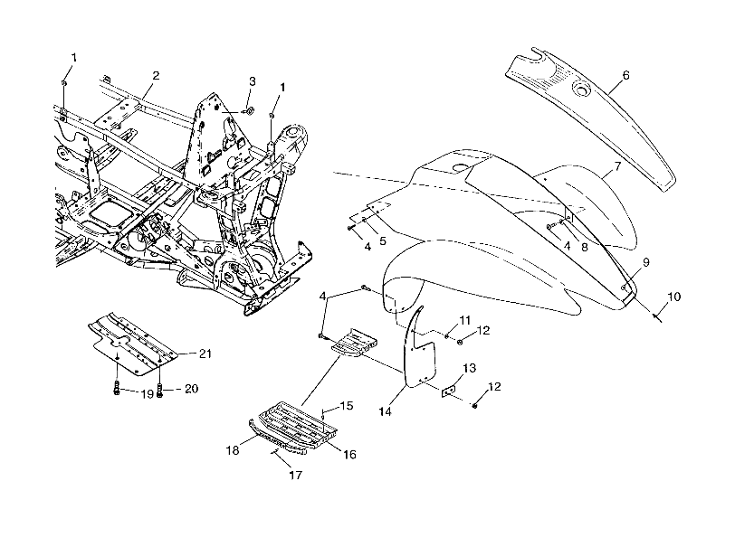 Foto diagrama Polaris que contem a peça 2631666-133