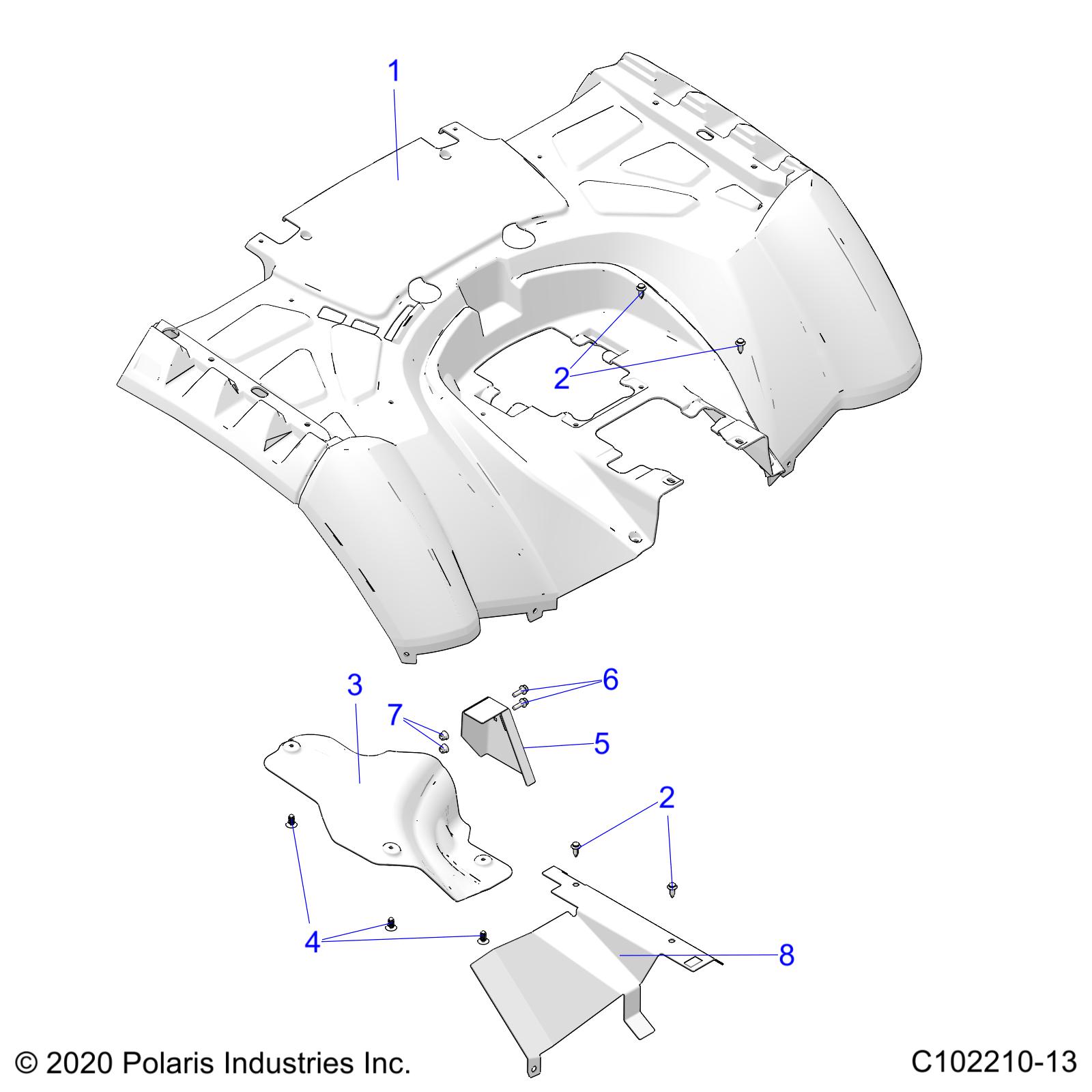 Part Number : 2637719-804 ASM-CAB REAR SPMN HL ST.GRAY