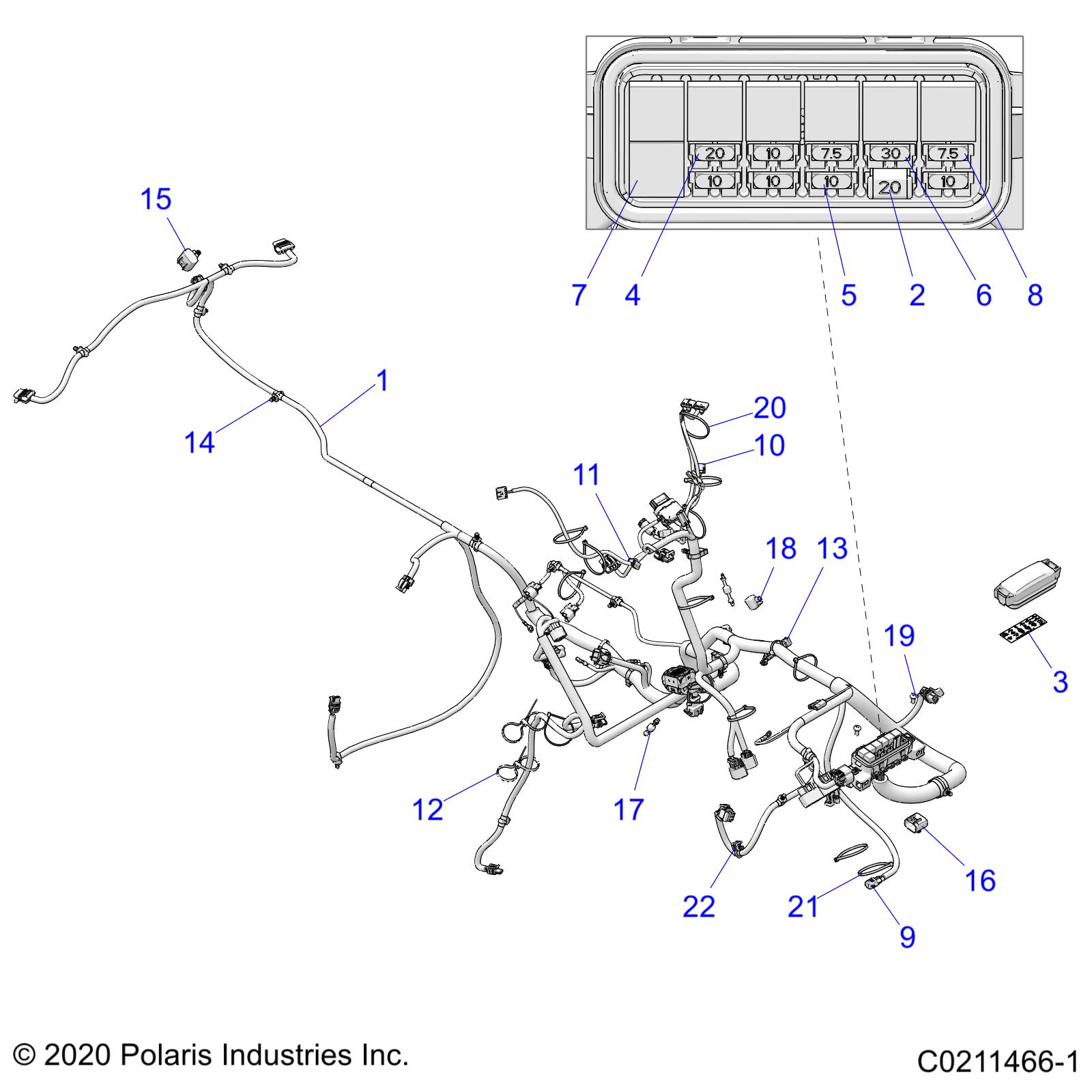 Part Number : 2416128 HARN-MAIN SPXP ETC LED