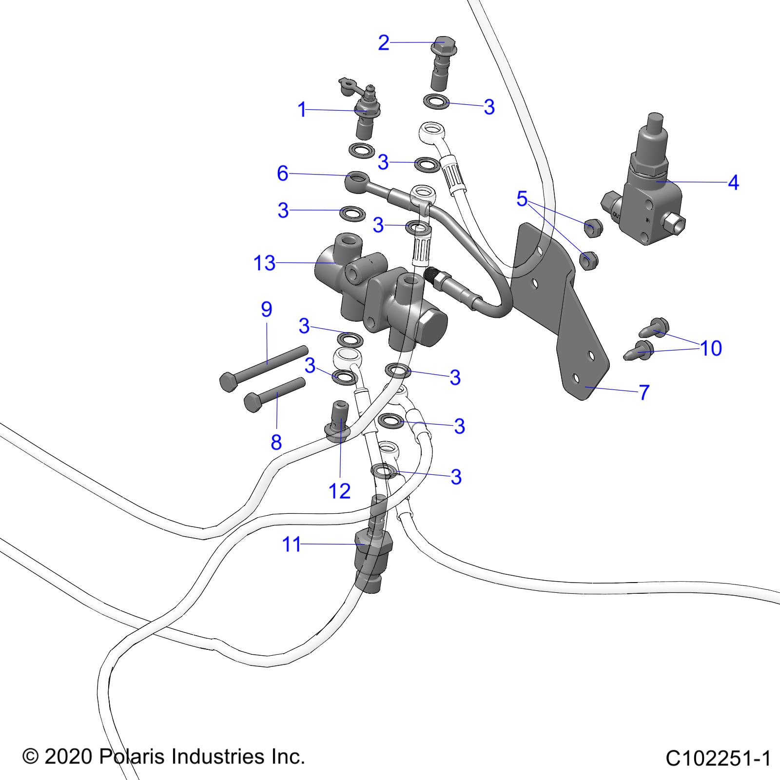 Foto diagrama Polaris que contem a peça 7517451