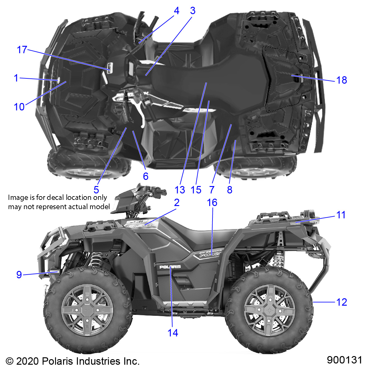 Foto diagrama Polaris que contem a peça 7185254