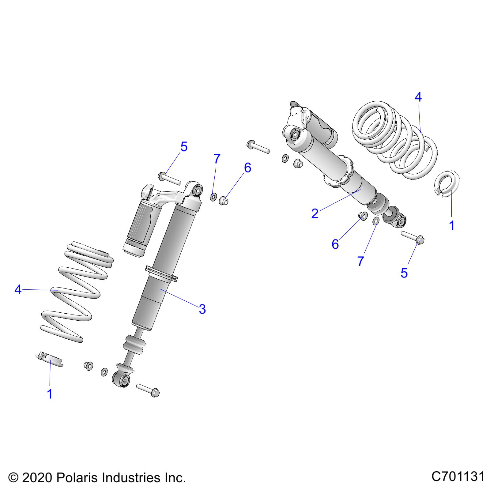 Part Number : 7045834 SHOCK-FRONT PIGGYBK LH