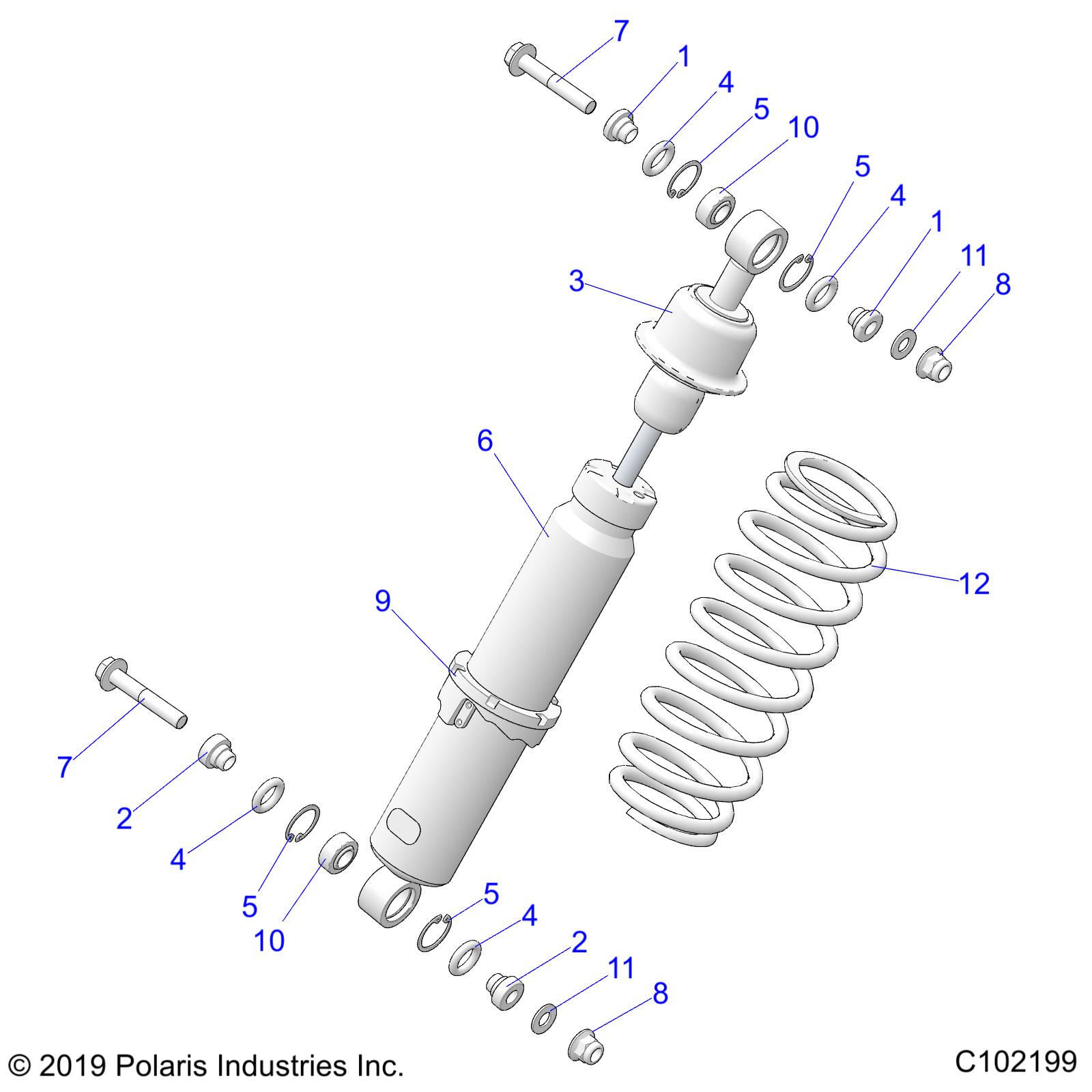 Foto diagrama Polaris que contem a peça 7710720