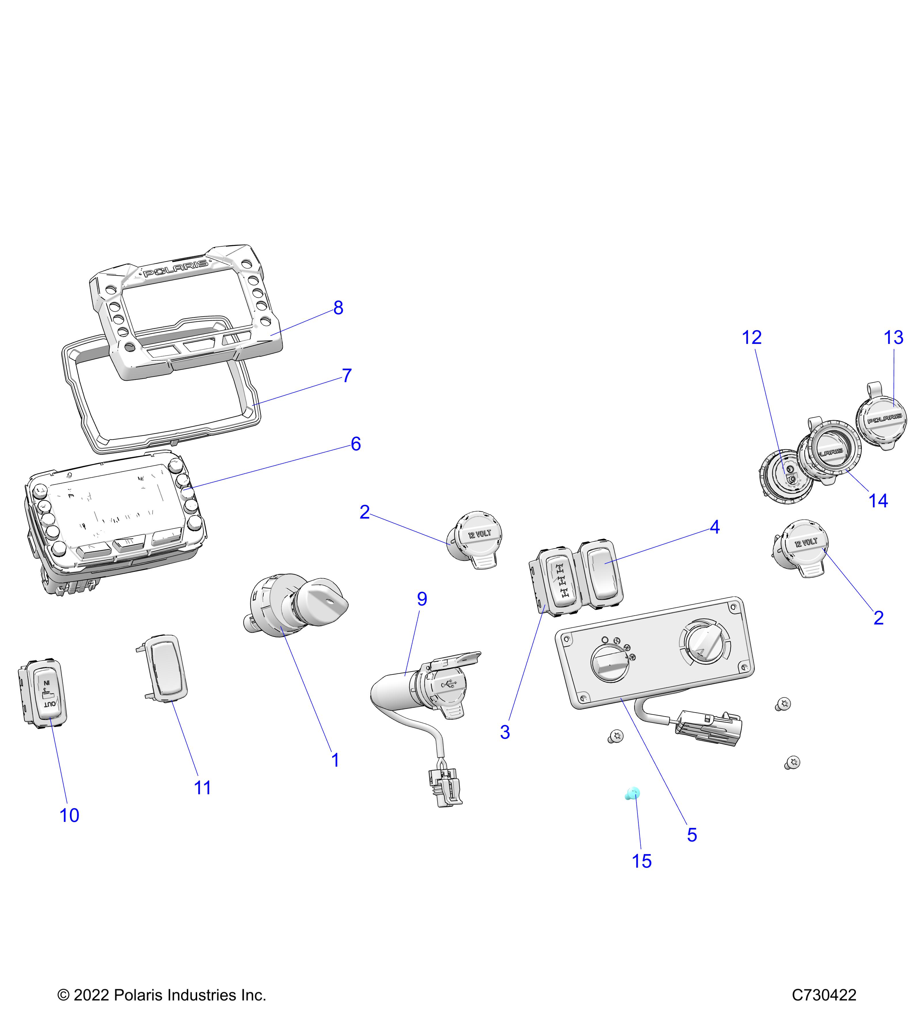 Part Number : 2638864 ASM-CONTROLS HEATER RGT