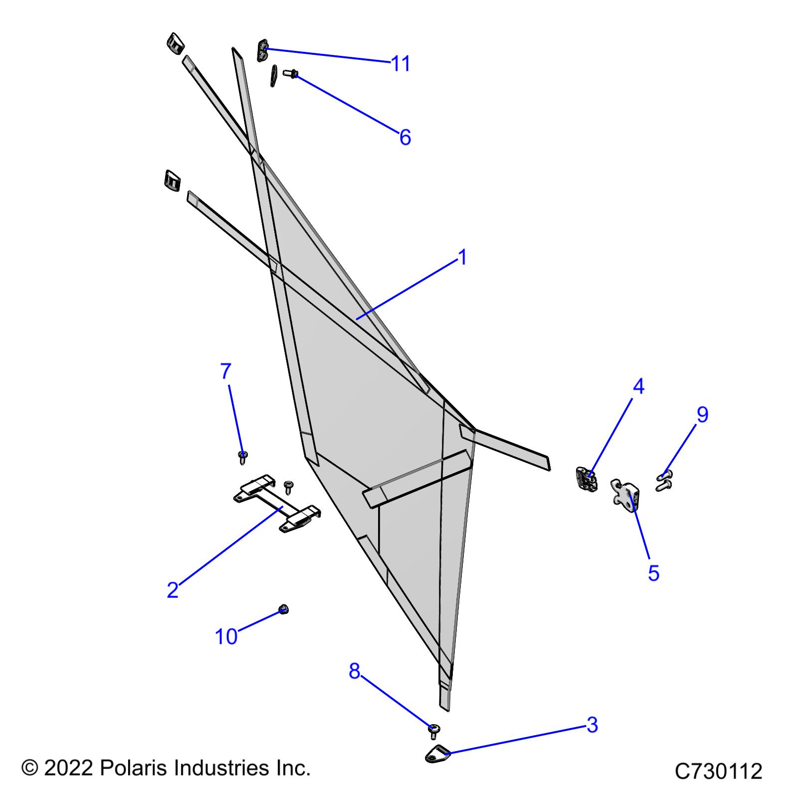 Foto diagrama Polaris que contem a peça 5256140-458