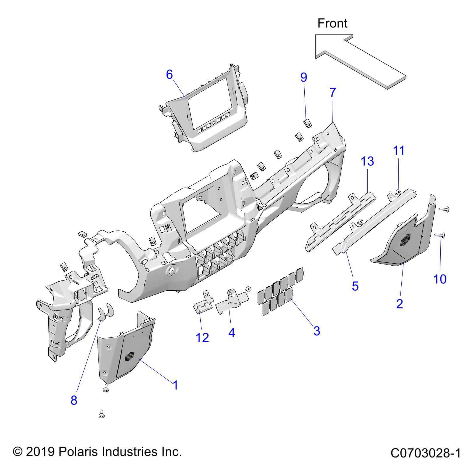 Foto diagrama Polaris que contem a peça 5455199-070