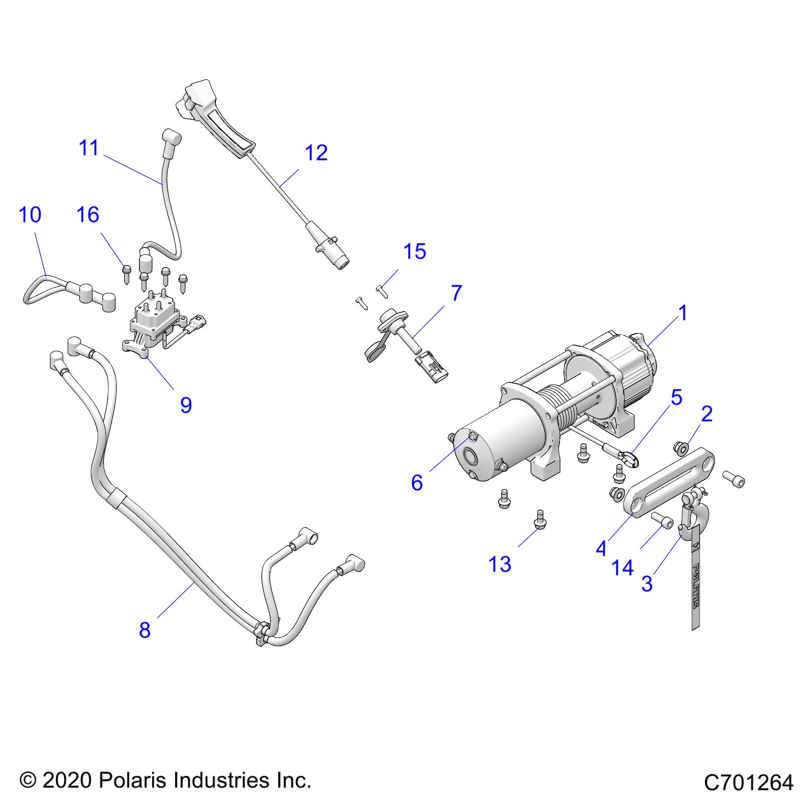 Foto diagrama Polaris que contem a peça 4015090