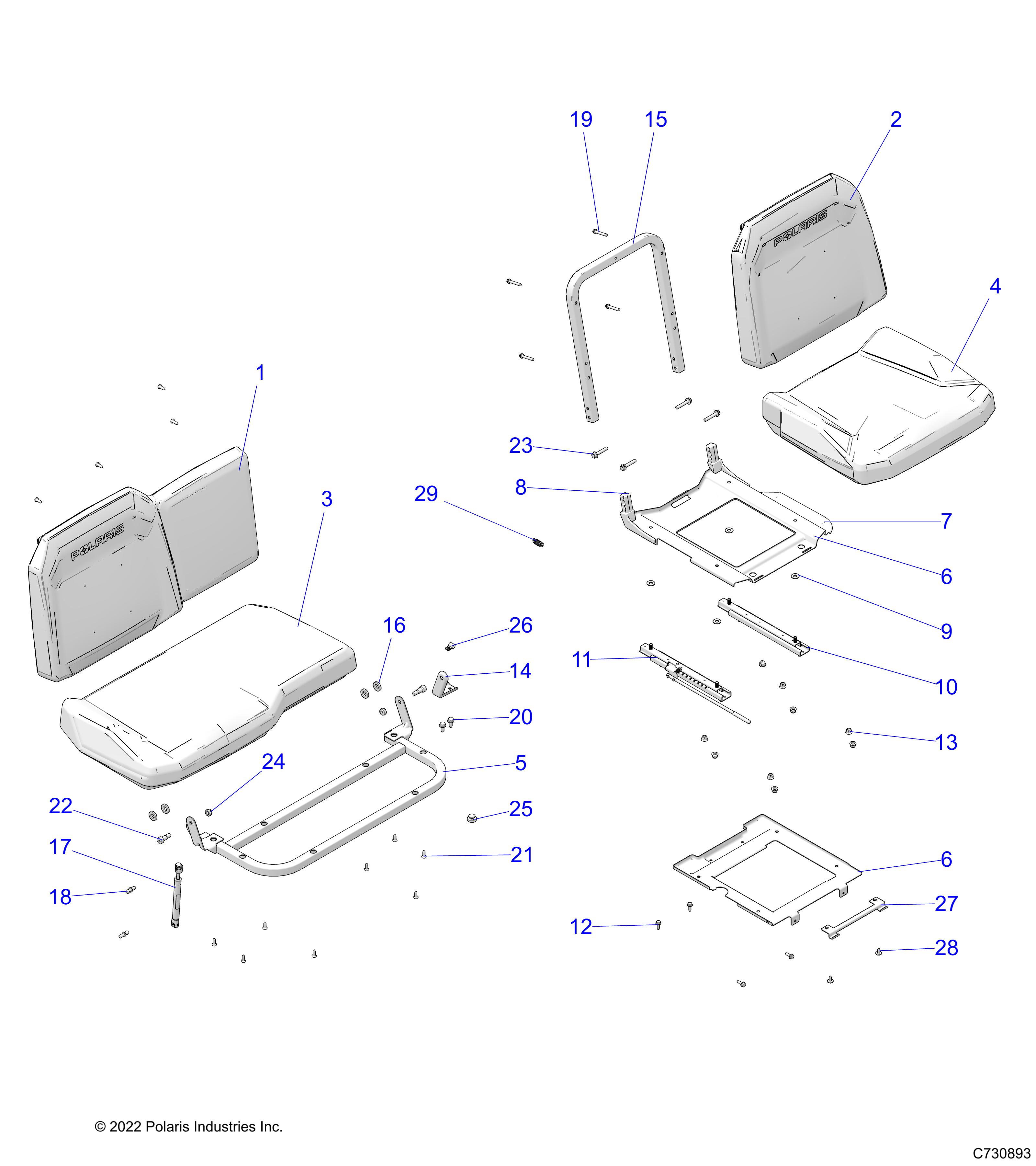 Part Number : 5265262-458 DOUBLE SEAT HINGE BRACKET  MAT