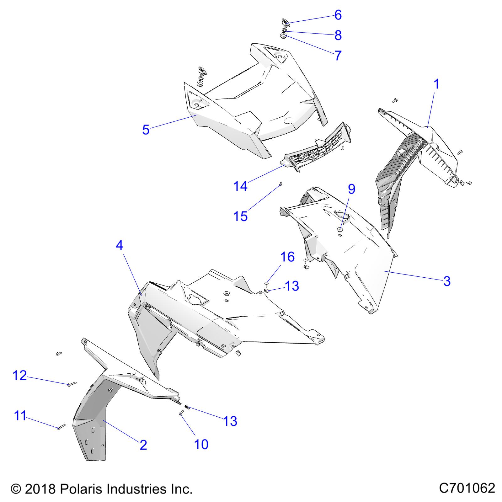 Foto diagrama Polaris que contem a peça 5454653-800