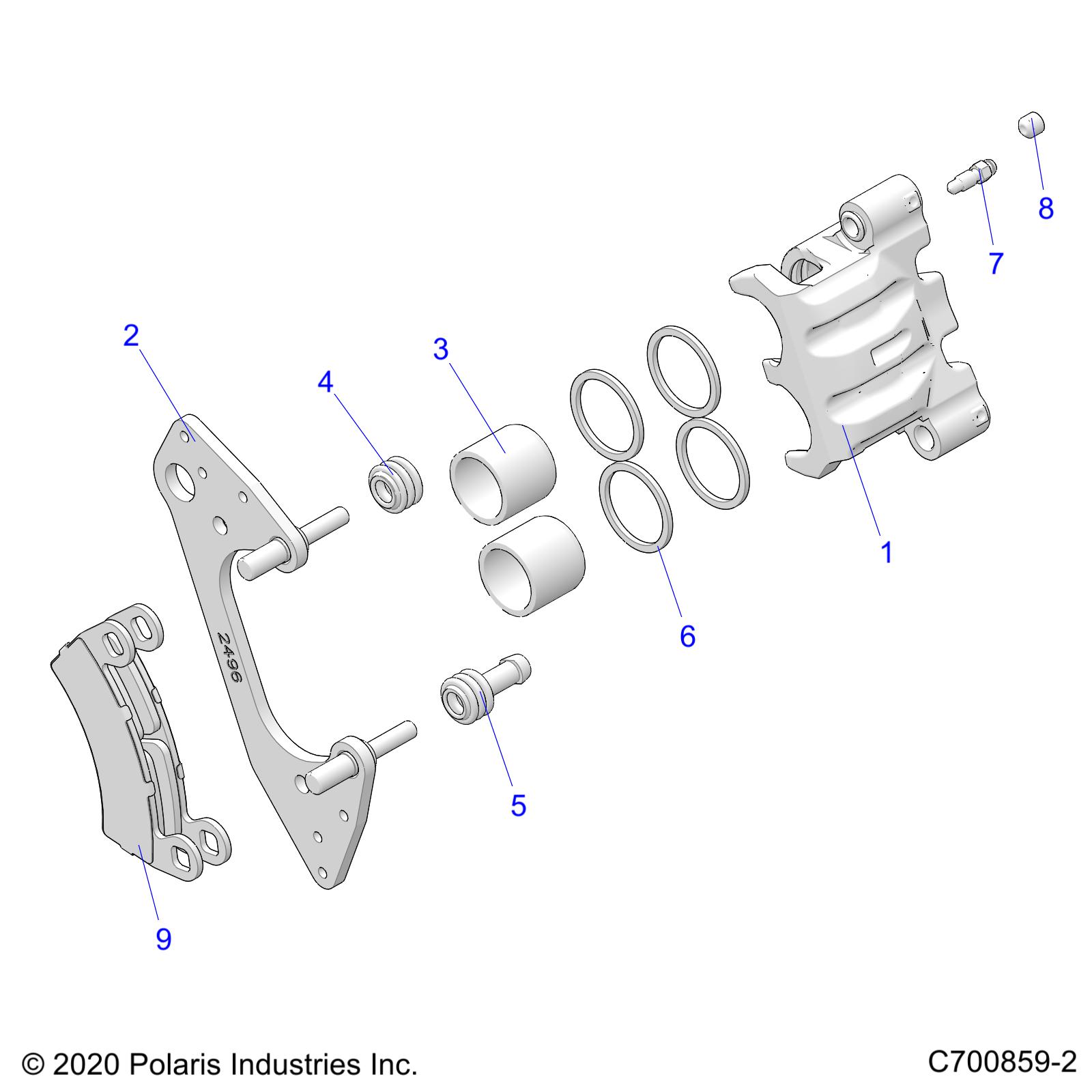 Foto diagrama Polaris que contem a peça 5139187