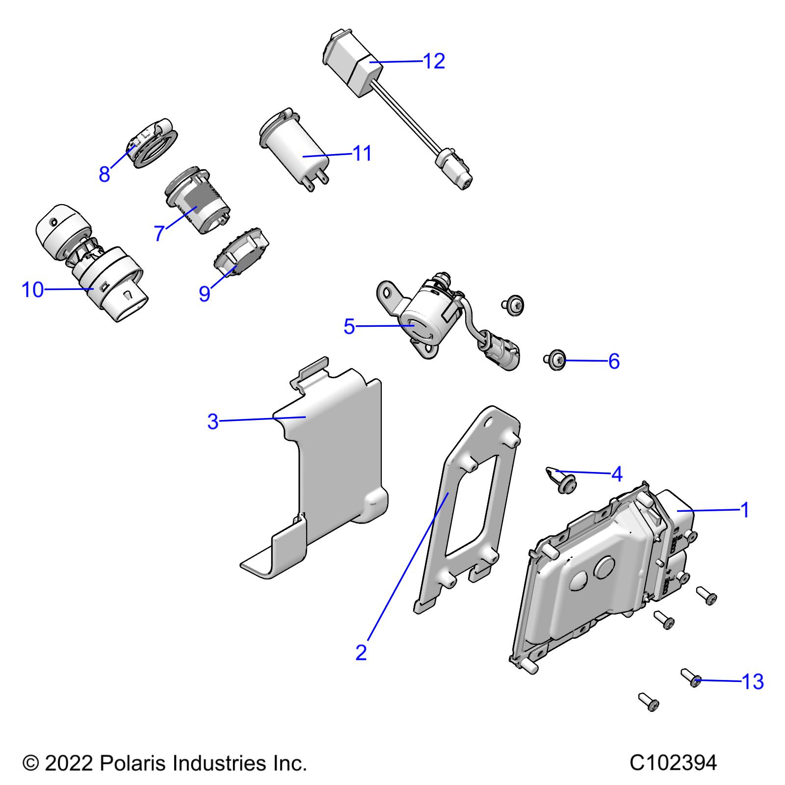 Foto diagrama Polaris que contem a peça 4016507