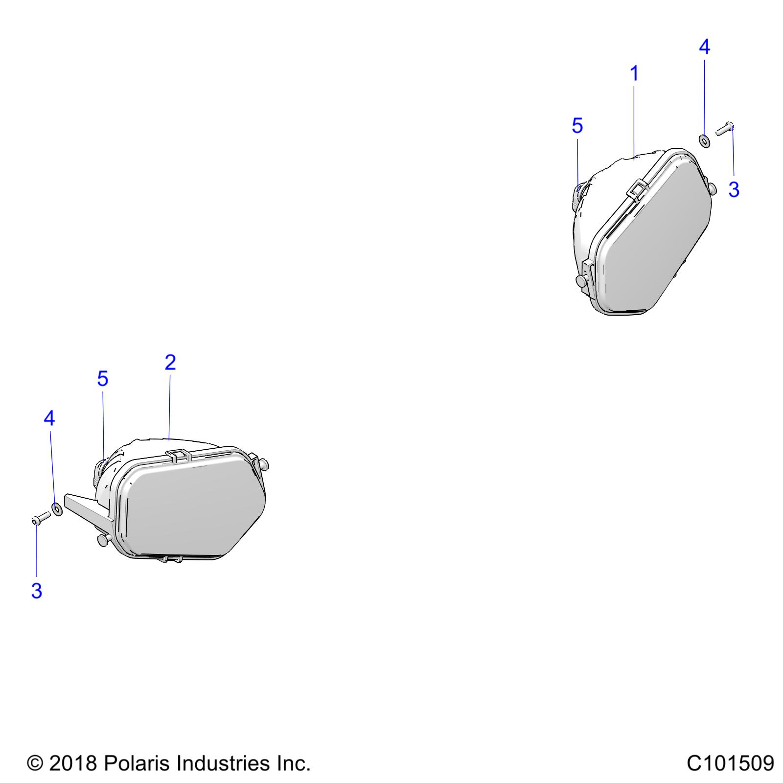 Part Number : 2411493 BUMPER HEADLIGHT ASSEMBLY  RIG