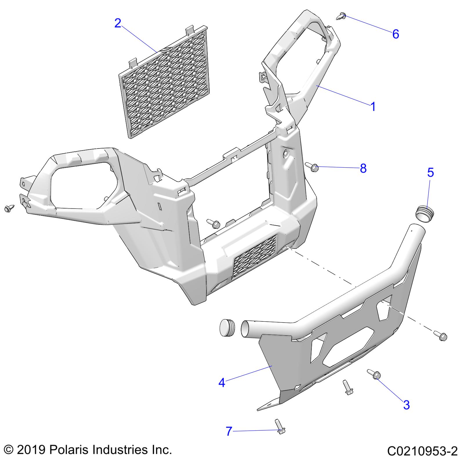 Part Number : 1024435-293 WELD-BUMPER FRONT SCRM I. RED