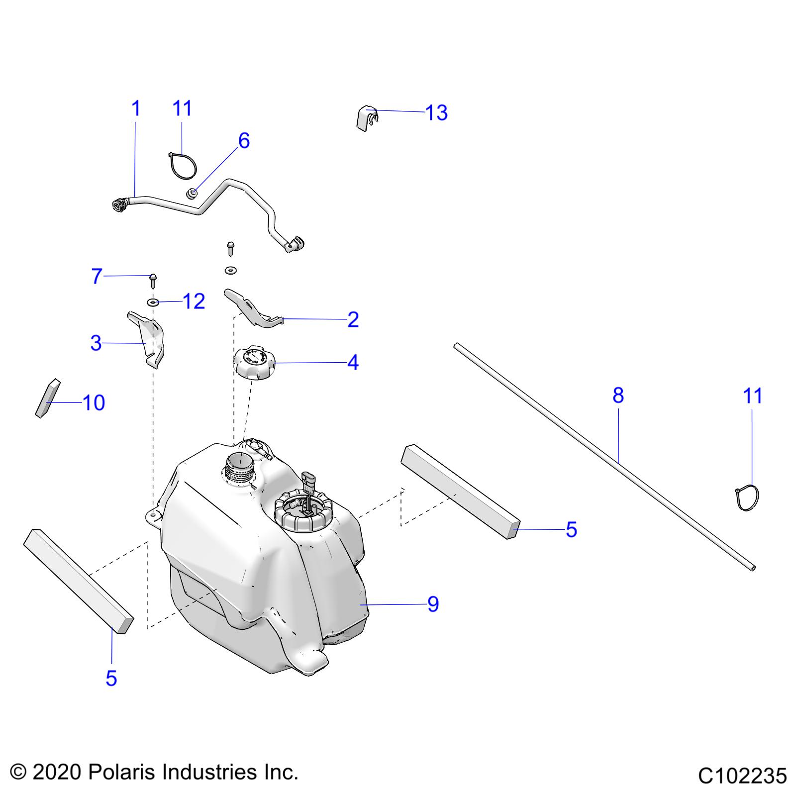 Foto diagrama Polaris que contem a peça 2522072