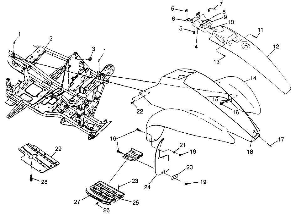 Foto diagrama Polaris que contem a peça 5432179-136