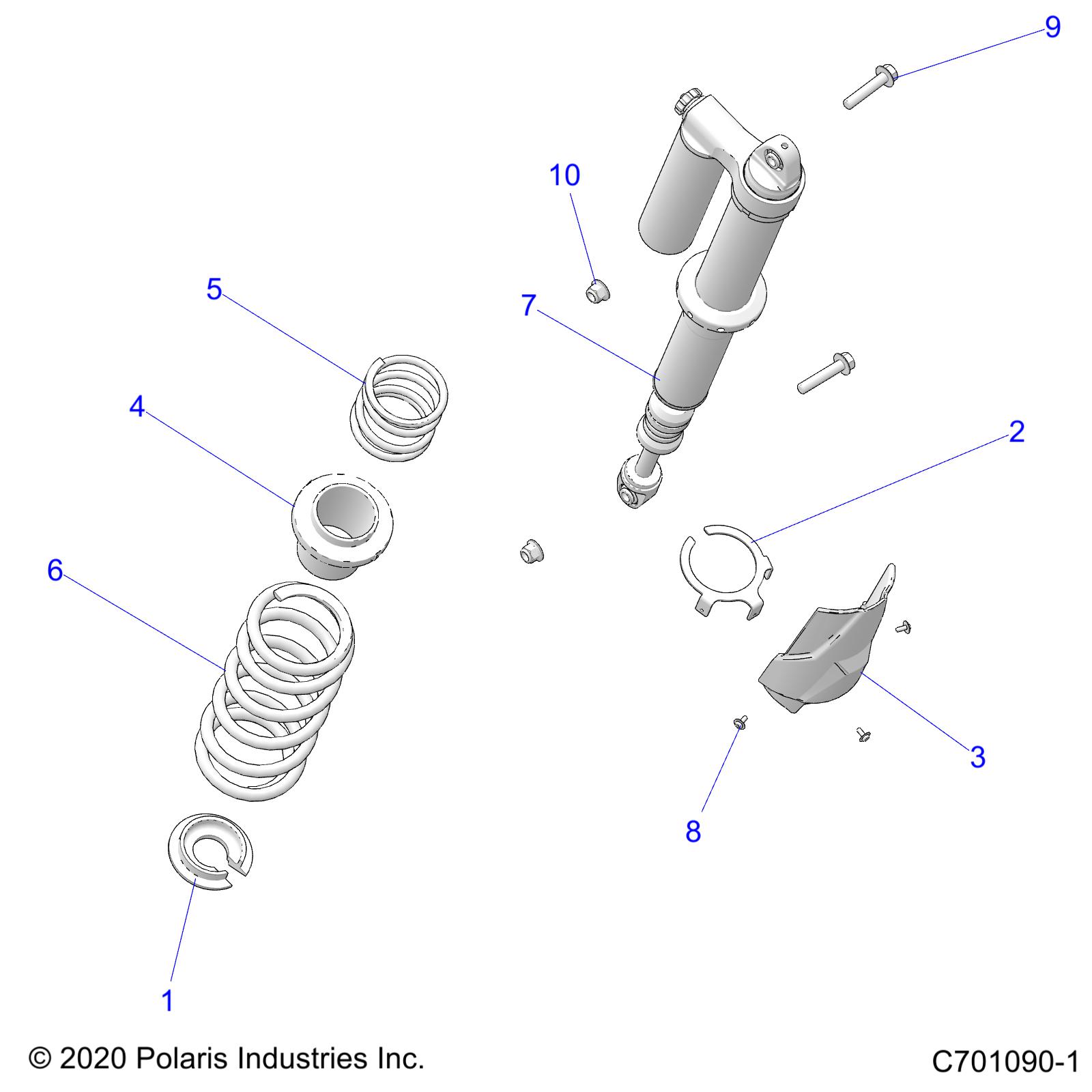 Foto diagrama Polaris que contem a peça 7044395-728