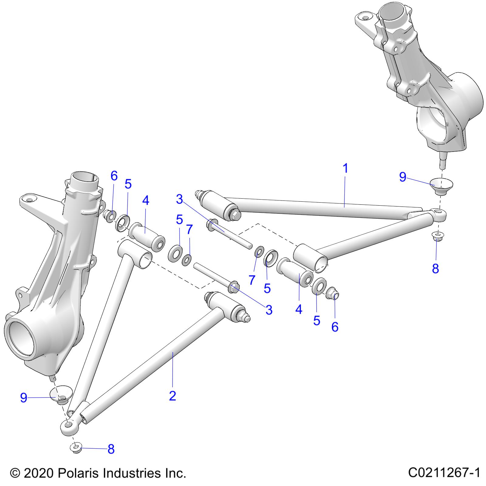 Foto diagrama Polaris que contem a peça 1025237-458