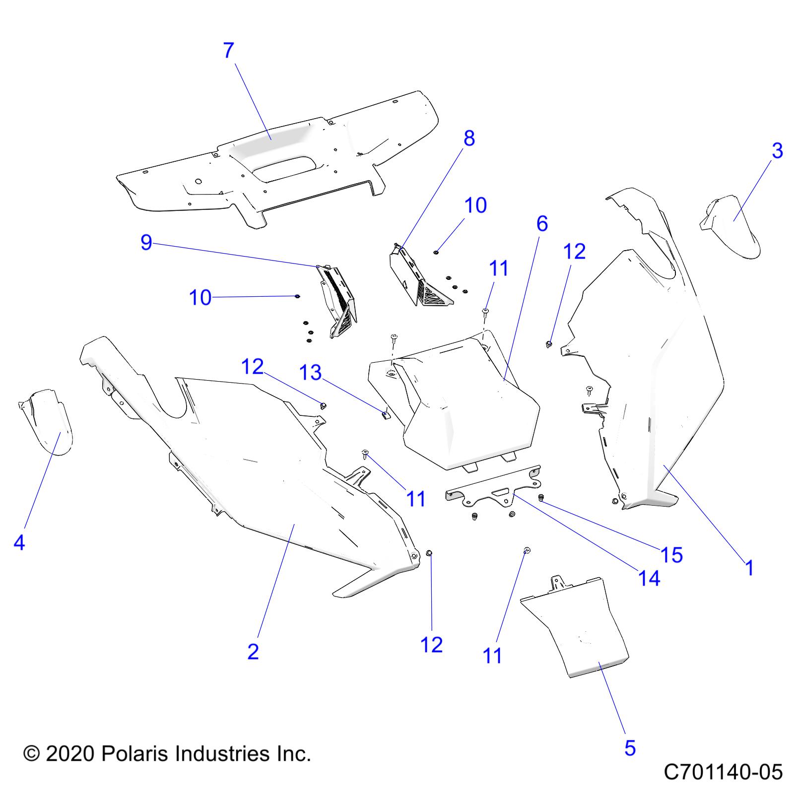 Foto diagrama Polaris que contem a peça 5456305-800