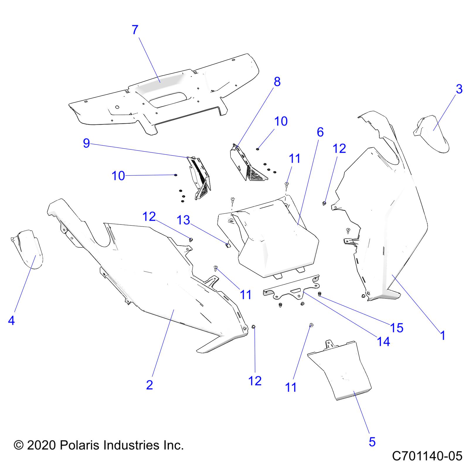 Part Number : 5455882-809 FENDER-FRT PAINT LH AZR CRSTL