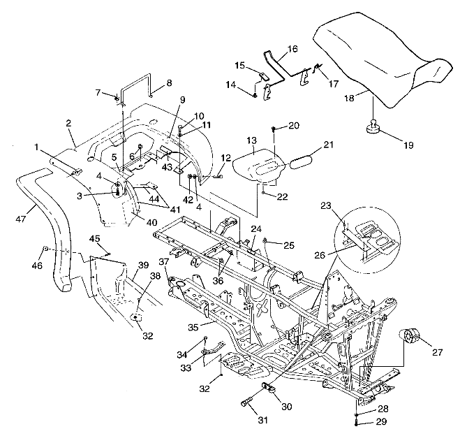 Part Number : 5432117-136 CAB REAR GEN 4 P.RED