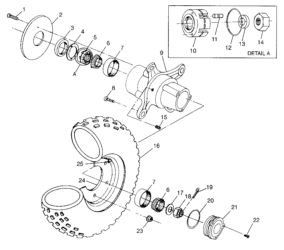 Part Number : 1520243 HUB ASM SHRT(3-LOBE)W/BRG RACE