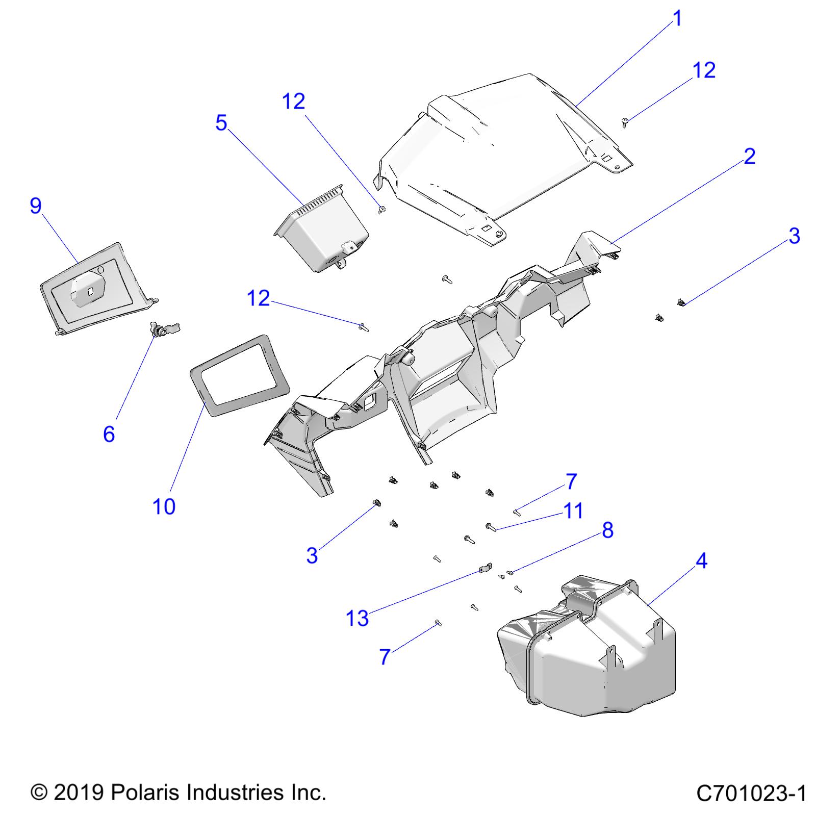 Foto diagrama Polaris que contem a peça 5451290-070