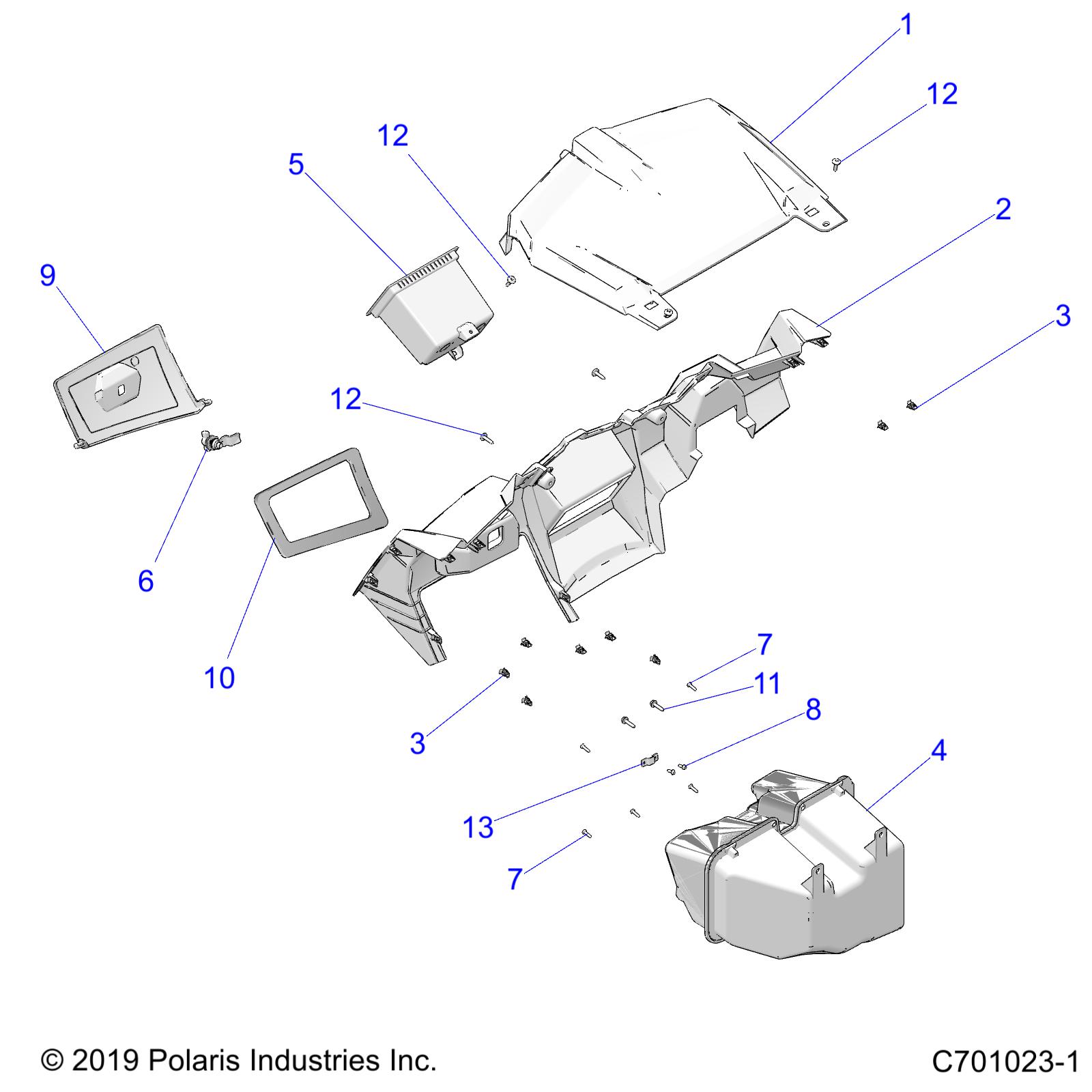 Part Number : 5451290-070 DOUBLE DIN PANEL  GLOSS BLACK