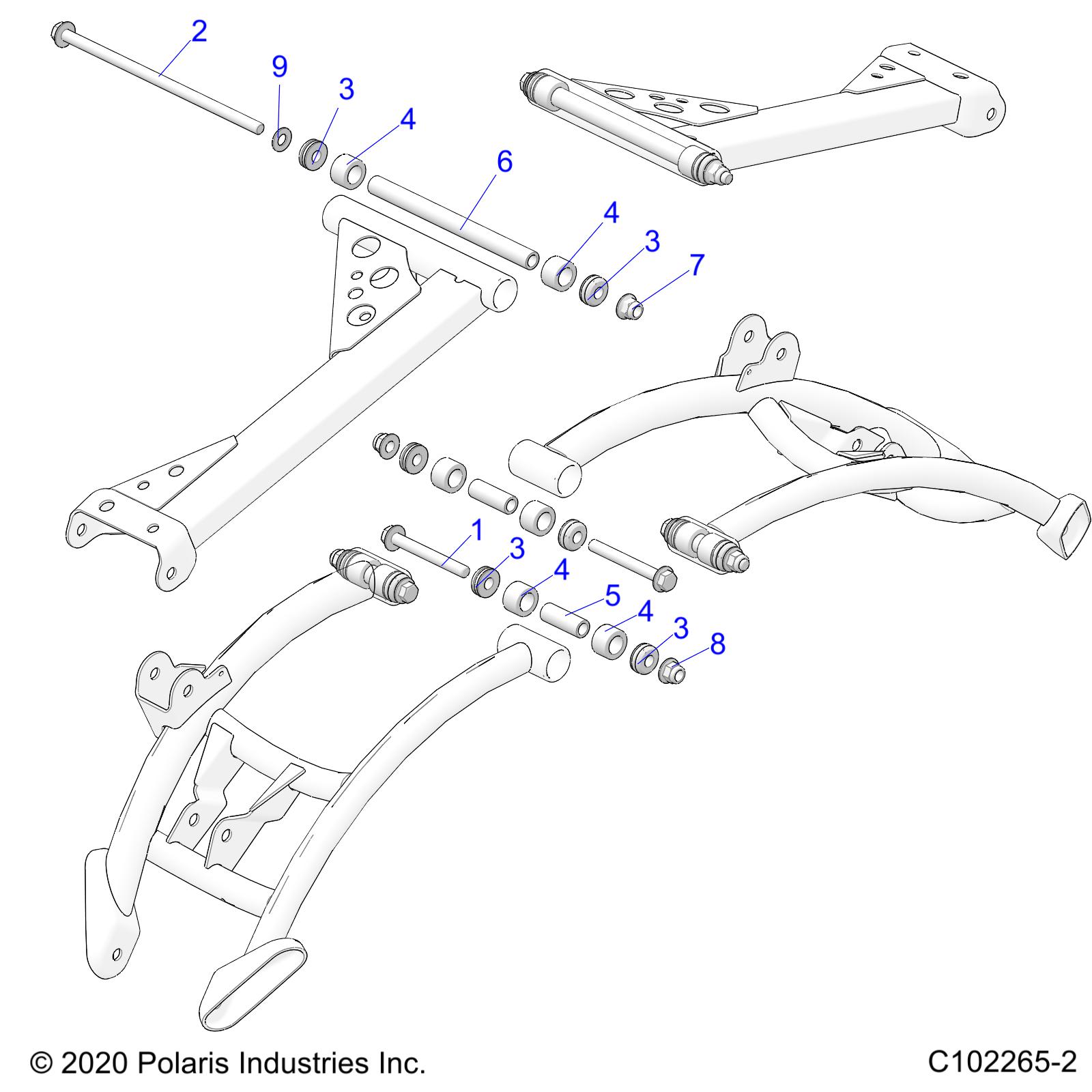 Part Number : 5141292 SHAFT-PIVOT SHORT M10 43MM