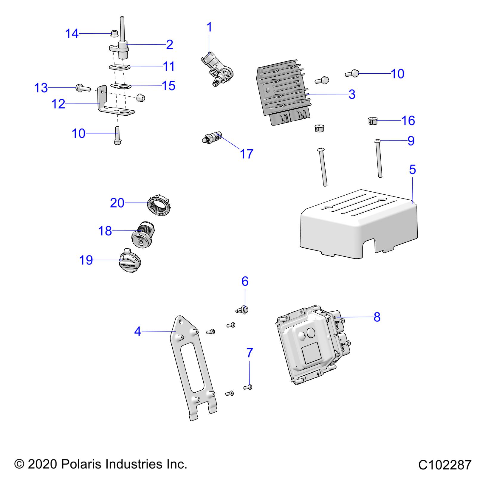 Foto diagrama Polaris que contem a peça 4012941