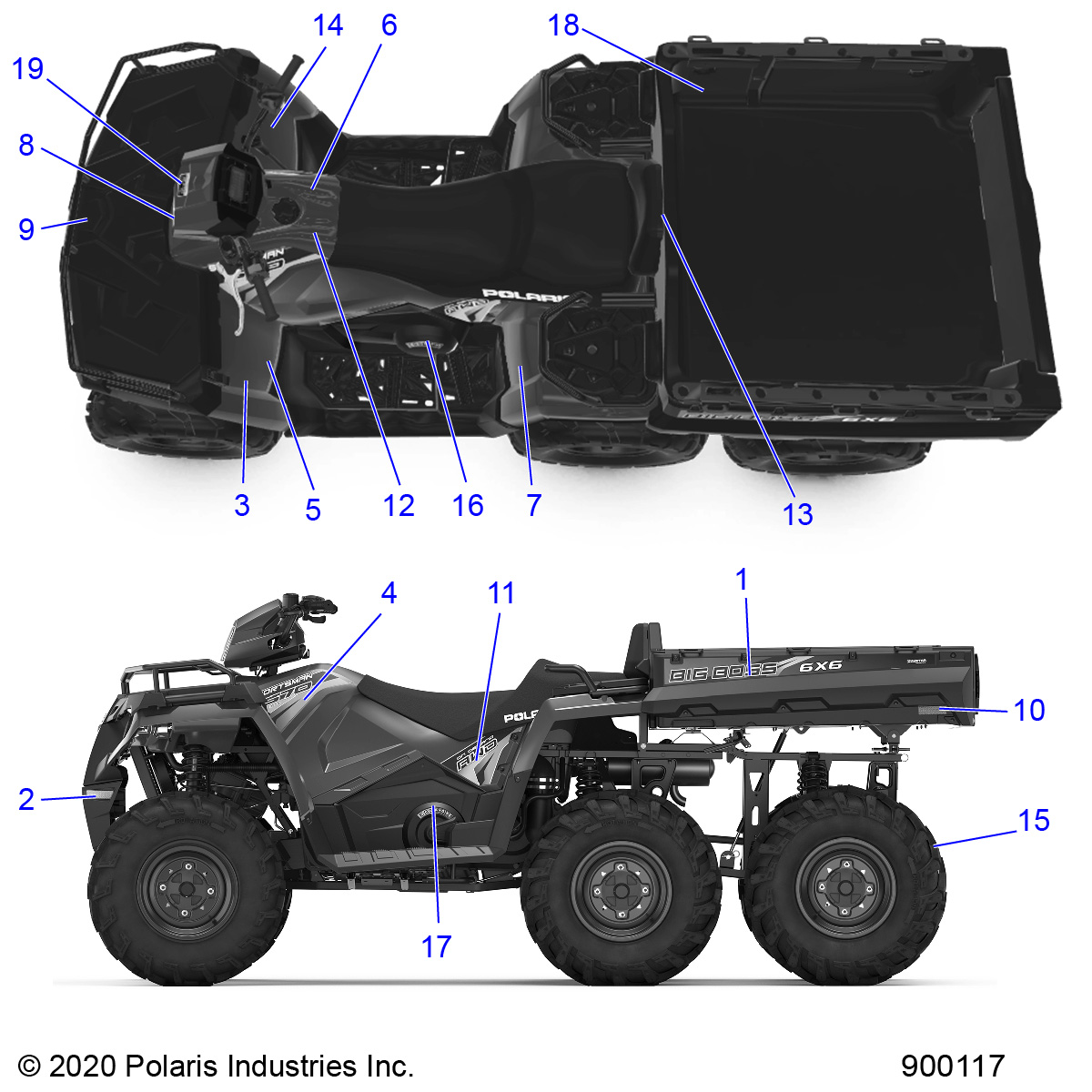 Foto diagrama Polaris que contem a peça 7079925
