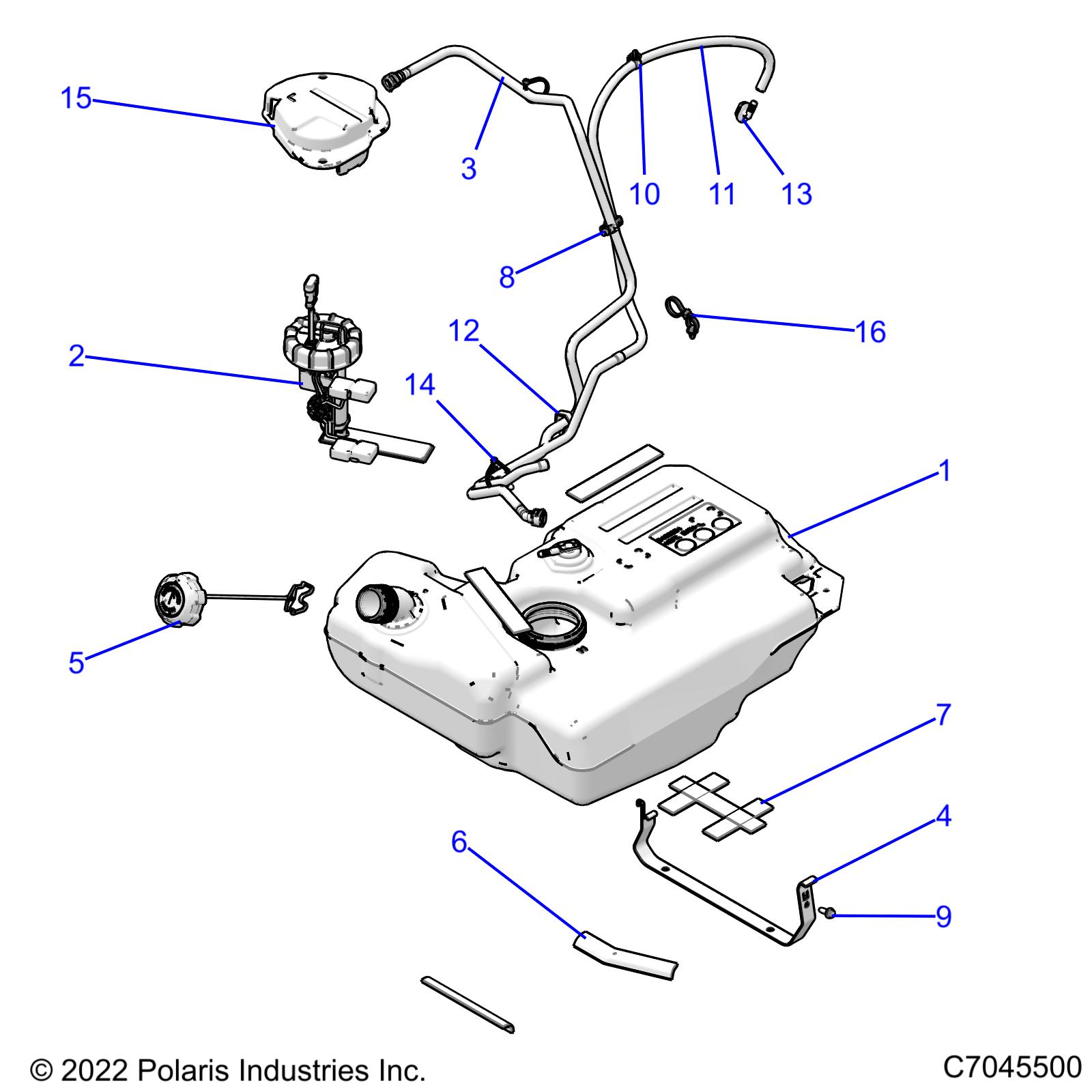 Foto diagrama Polaris que contem a peça 5814326