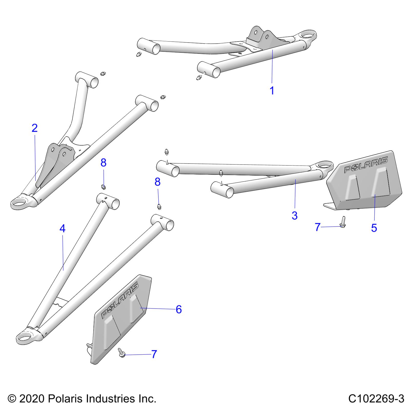 Part Number : 1025618-293 WELD-UCA FRONT RH INDY RED