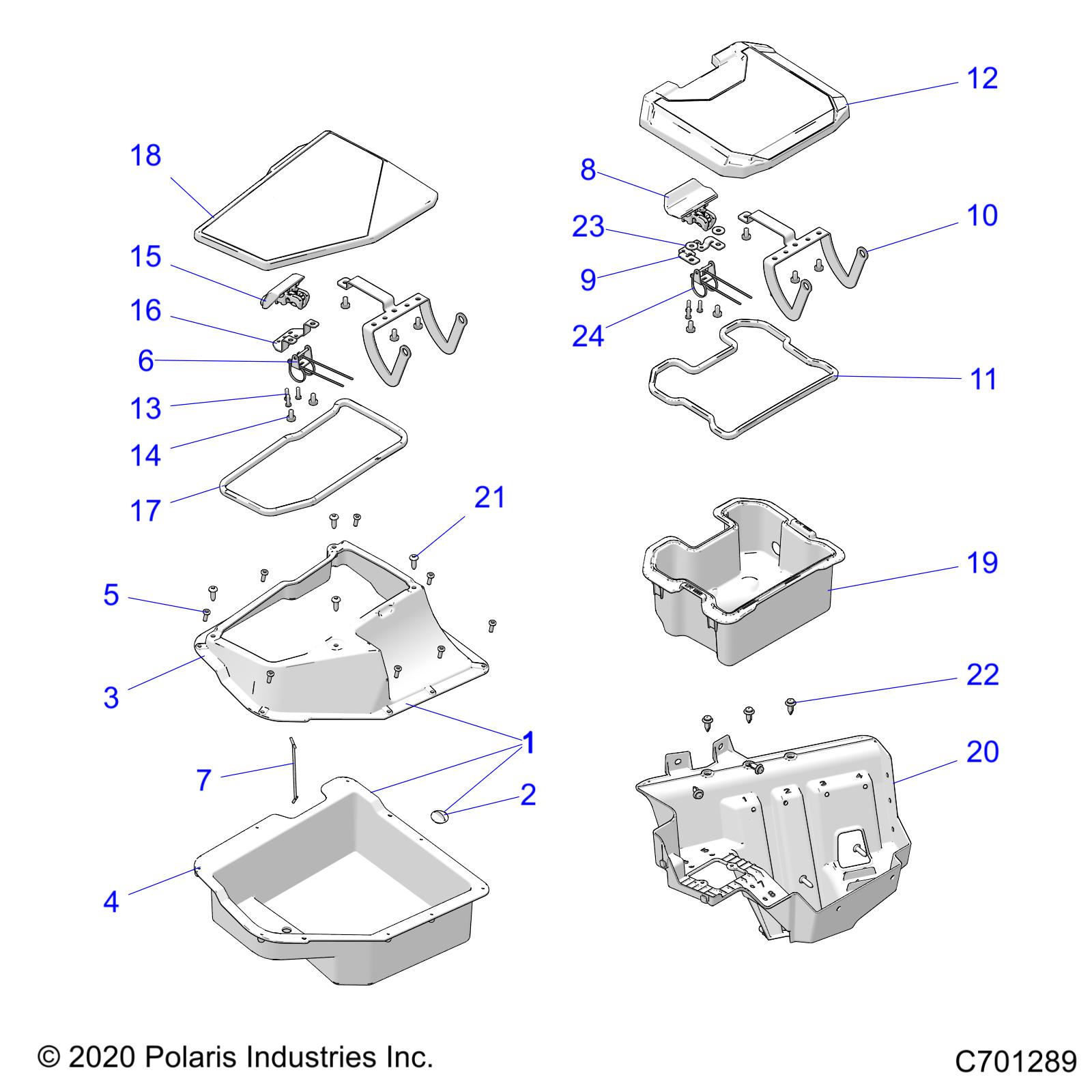 Part Number : 5455492-070 STORAGE-DASH FRONT RH UPR BLK