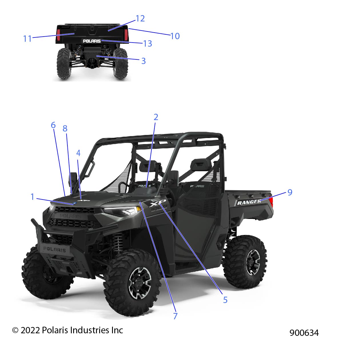 Foto diagrama Polaris que contem a peça 7199103